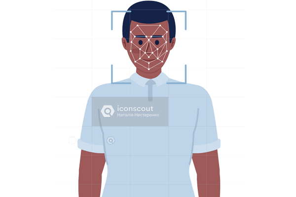 Male employee face identification